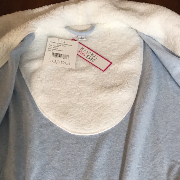 NWT POWDER BLUE ROBE SHAWL COLLAR TIE BELT. SMALL - Picture 8 of 8